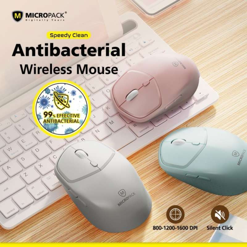 Chuột Không Dây Micropack MP-726W 2.4GHz Silent DPI 1600 Kháng Khuẩn Cho Laptop PC Mac - Chính Hãng - ảnh 4