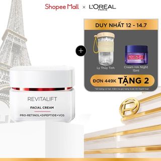 Kem dưỡng giúp làm mờ nếp nhăn và săn chắc da L'Oreal Paris Revitalift Facial Cream 50ml