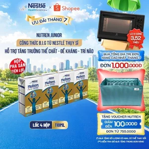 Lốc 4 Hộp Sữa Pha Sẵn NESTLÉ NUTREN JUNIOR Thụy Sĩ Công Thức BIG Tăng Trưởng 110ML