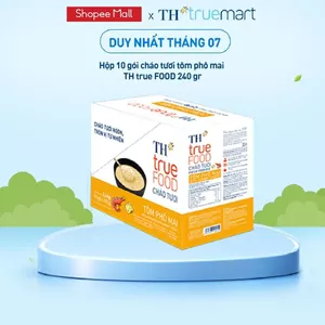 Hộp 10 gói Cháo tươi tôm phô mai TH true Food 240 g (240 g x10 gói)