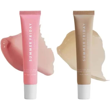 Son dưỡng môi mùa hè Gloss Lip Oil Tinted Lip Balm Lip Mask Butter Conditioning Instant Brightening Moisture Dry Lips Hydrat hóa Sheer Tinted Soothing Pink Lip Care Shine Vanilla (2PC-A + D)