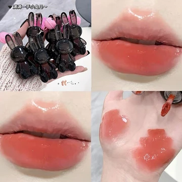 | 【his romand】 | ♪Gege Gấu Đen Thỏ Nước Bóng Môi Glaze Sinh Viên Đảng Giá Rẻ Son Bóng Cà Chua Làm Trắng Gương Son Môi Trang Điểm☸