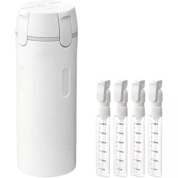 Hộp đựng du lịch 4 trong 1, 4 gói Chai du lịch 30ML / 1OZ có nhãn dán cho đồ vệ sinh, Hộp đựng kích thước du lịch chống rò rỉ, Di động cho kem dưỡng da dầu gội Trắng