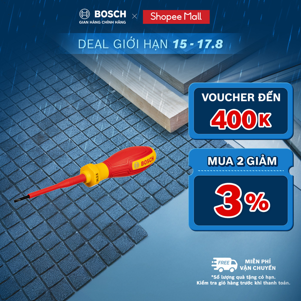 Tua vít cách điện VDE Bosch