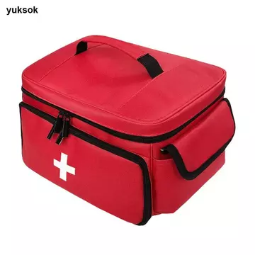 Túi sơ cứu, Túi y tế có túi, Dụng cụ sắp xếp thuốc, Cấu trúc ngăn, Chất liệu nhẹ, Thích hợp cho gia đình hoặc phòng tắm