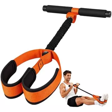Dây kháng lực bàn đạp có tay cầm, Dây kháng lực màu cam để tập luyện, Thiết bị tập luyện kháng lực toàn thân để tập thể dục tại nhà, Dây tập thể dục có tay cầm cho chân và cánh tay