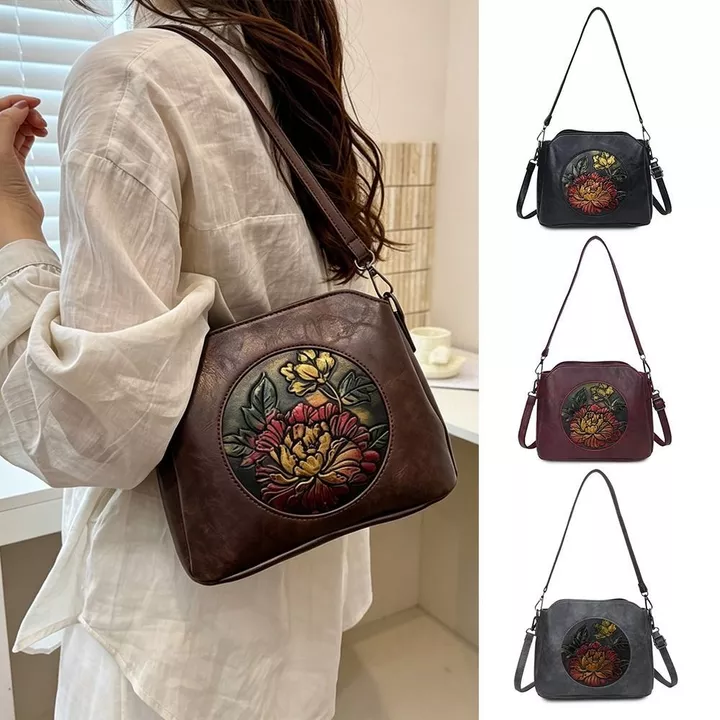 Women's Vintage PU Leather Crossbody Bag – 4