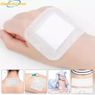 DIAPER & CORED 10 / 20 Cái Băng dính y tế không dệt thoáng khí Băng hỗ trợ vết thương Băng vết thương lớn Công cụ sơ cứu Băng cố định Băng Stier YTH