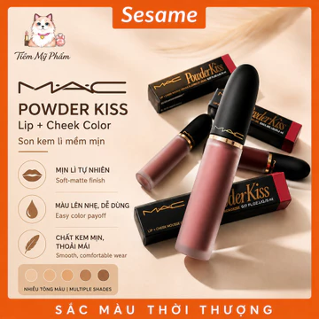 [Chính Hãng] MAC Powder Kiss Lip & Cheek Mousse Fullsize Son Kem Che Khuyết Điểm Mịn Lì 5ml