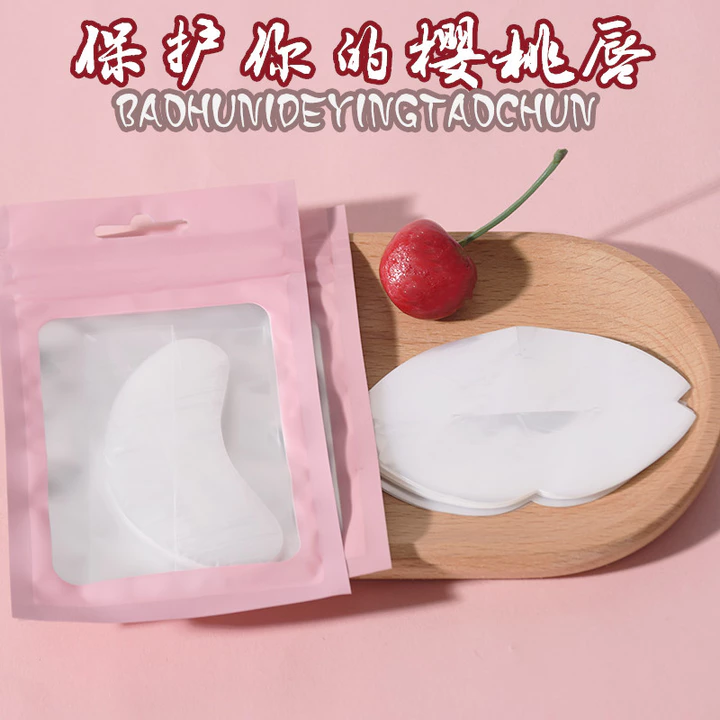 Mặt nạ môi Mặt nạ Miếng dán môi dùng một lần Bọc nhựa Thẩm mỹ viện Chuyên dụng Quản lý da Mặt nạ Giấy bóng nước