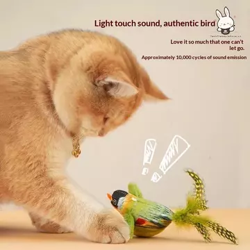 [Teh] Đồ chơi mèo hình chim sang trọng mô phỏng thực tế dành cho mèo và chó Chim mèo Đồ chơi mèo mèo mô phỏng tiếng kêu điện Đồ chơi sang trọng cho chim [VN]