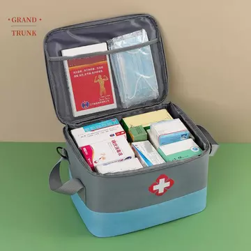 [INVN] Túi đựng thuốc dung tích lớn Bộ dụng cụ y tế di động Bộ sơ cứu tại nhà Túi cứu sinh Túi khẩn cấp cho ô tô mới