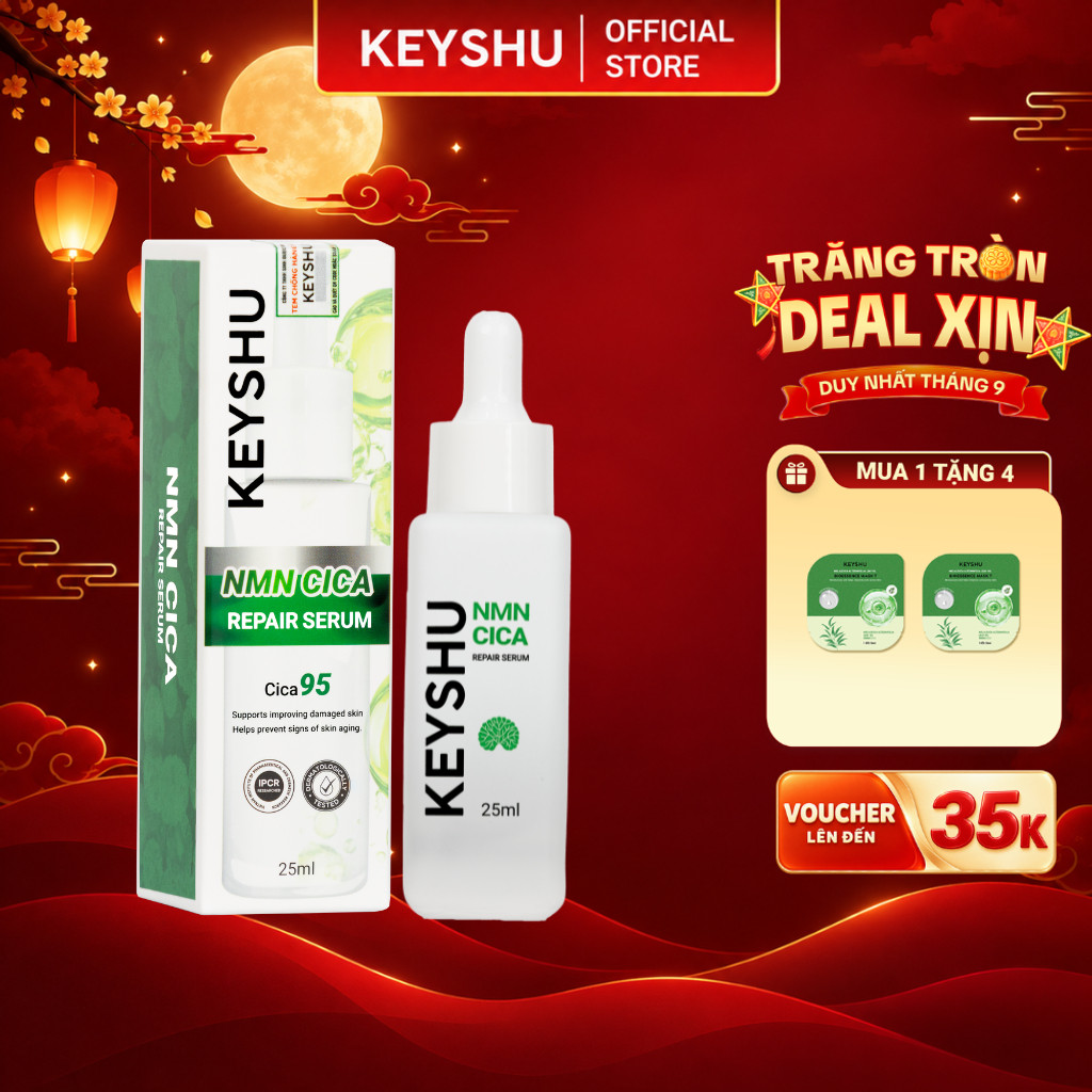 Tinh Chất Serum NMN CICA KEYSHU Hỗ Trợ Làm Dịu Da, Hỗ Trợ Ngừa Lão Hóa Lọ 25ml