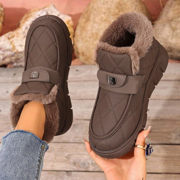 Giày Bốt Tuyết Nữ, Size Lớn Giày Nữ Phong Cách Mới Lông Cừu Đế Dày Ấm Áp Giày Cotton Nữ, Giày Bốt Nữ