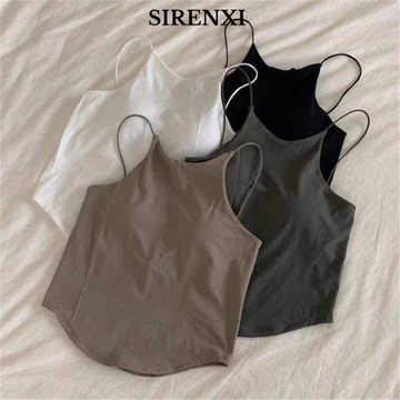 Áo hai dây gợi cảm SIRENXI, Áo Crop Top làm đẹp liền mạch, Áo hai dây thể thao không dây thời trang dành cho nữ Trang phục mùa hè