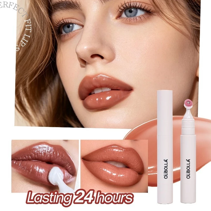 Sang Trọng Bàn Chải Đầu Bóng Nước Son Bóng Tăng Cường Son Bóng Nước Son Bóng Lâu Dài Đôi Đầu Son Bóng