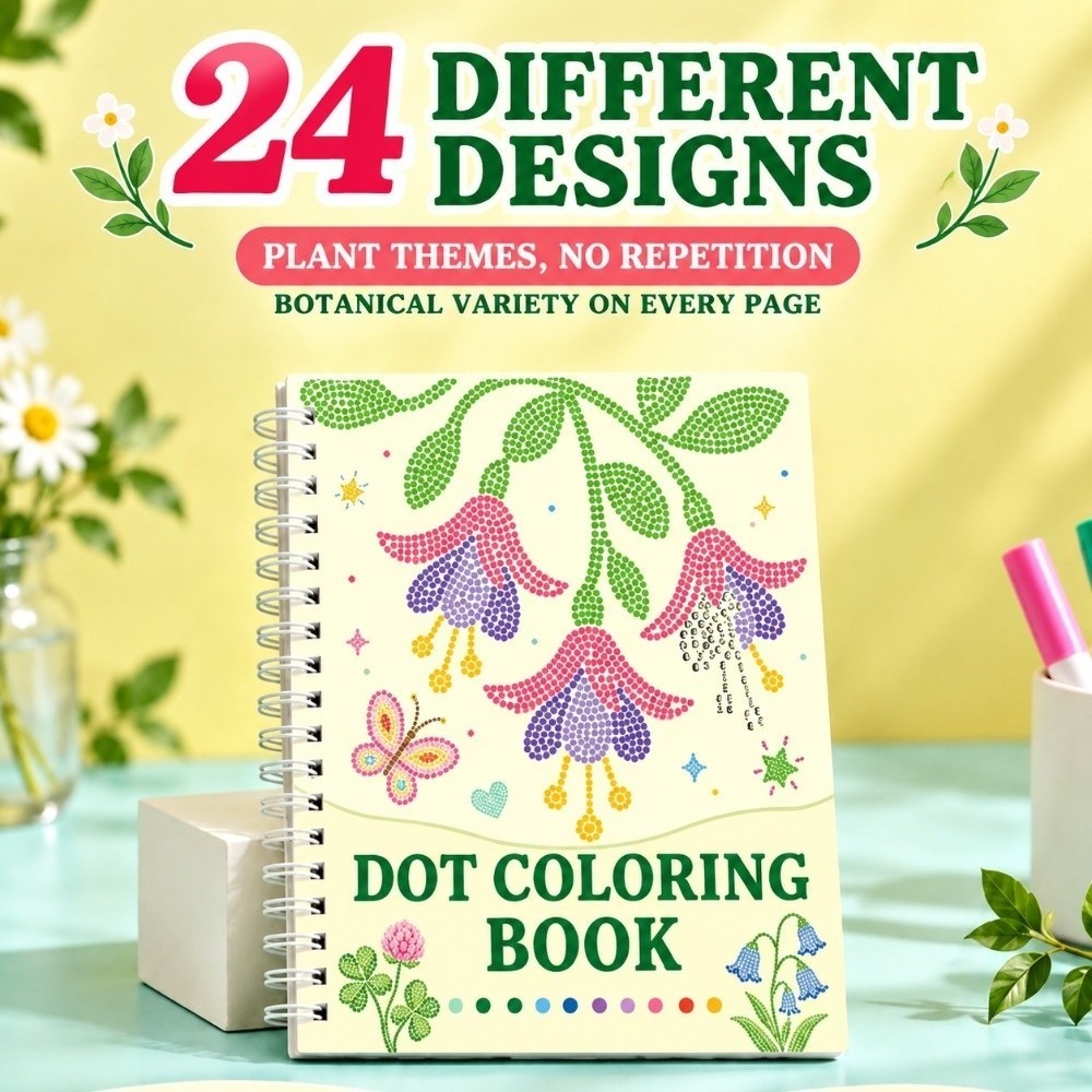 KANGNKA 10 Sheets Coloring Book, 24 Unique Patterns Botanical Patterns ...