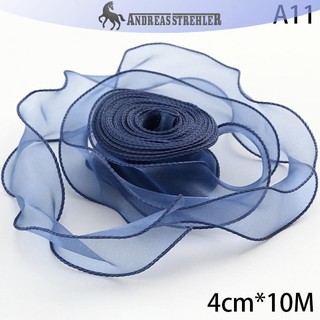 Onetimingfine 10M Đuôi Cá Sợi Ruy Băng Cho DIY Nơ Tóc Trang Trí Bó Hoa Quà Tặng Gói Chất Liệu Sóng Lụa Ruy Băng Trang Trí VN