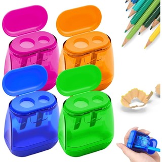 4 Máy Mài Bút Chì Có Nắp Nâng Cấp 2026 Máy Mài Lỗ Kép Máy Mài Cầm Tay Màu Thích Hợp Cho Trẻ Em Người Lớn Học Sinh Lớp Học Văn Phòng Tại Nhà nhựa di động nhỏ gọn chính xác phù hợp dùng cho gia đình căn hộ văn phòng và không gian nhỏ