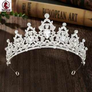 Vương miện tiara pha lê Baroque đầy màu sắc dành cho cô dâu