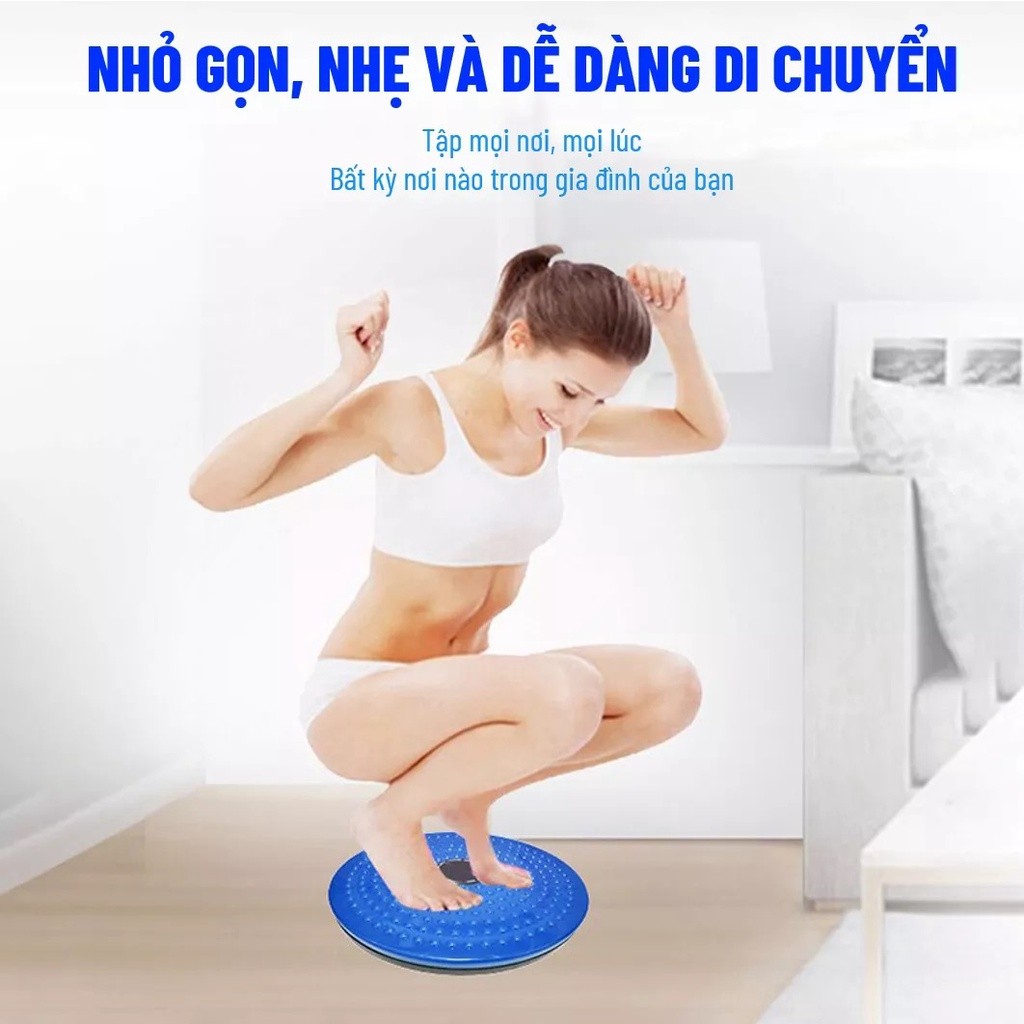 Đĩa xoay thể dục, massage, tập eo, giảm cân, giảm mỡ bụng tại nhà an toàn,hiệu quả cao
