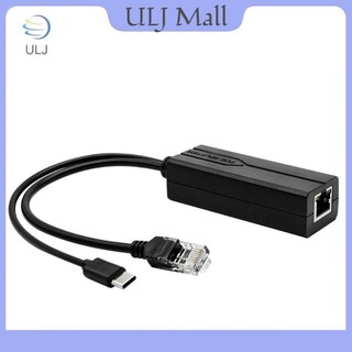 ULJ 1 Cái 48V Đến 5V Micro USB Type-C POE Splitter 100 / 1000Mbps Gigabit POE Camera Đầu Phun Nguồn Điện Cho Huawei Hikvision.