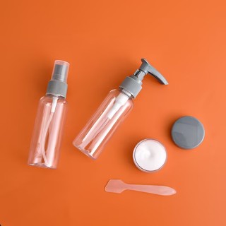 Bộ Lọ Chiết Mỹ Phẩm Du Lịch Mini Kèm Túi Zip Tiện Lợi, Gọn Nhẹ, Tái Sử Dụng