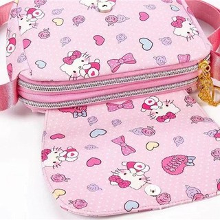 Phong cách Nhật Bản Thời trang giản dị Kuromi Flap Zipper Túi đeo chéo