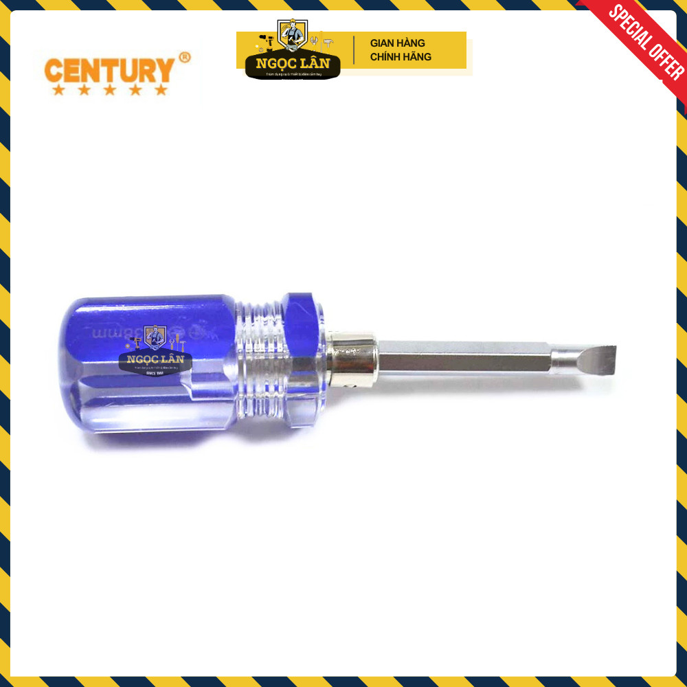 [Chính hãng] Tua vít lùn Century 2 đầu dẹp và bake 55mm có từ tính tiện lợi cao cấp