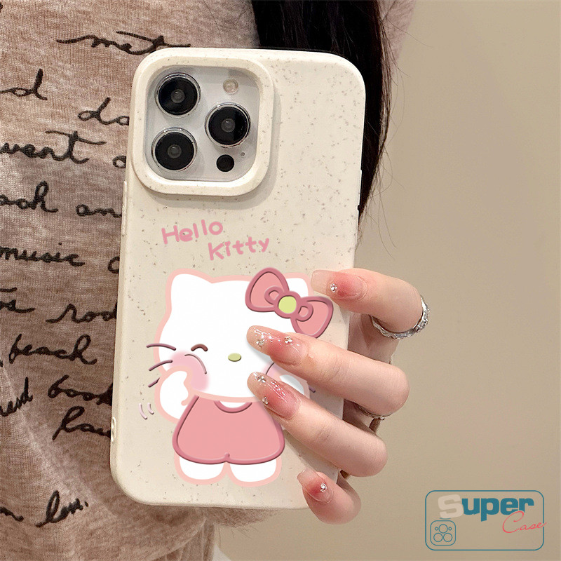 Ốp Lưng Tương Thích Cho IPhone 16 11 15 13 17 14 12 Pro Max Air XR X XS Max 16 7 13 12 17 Pro 14 15 6 6s 16 8 Plus SE 2020 Hoạt Hình Dễ Thương Ngọt Ngào Hello Kitty Trái Tim Tình Yêu Bìa mềm nơ