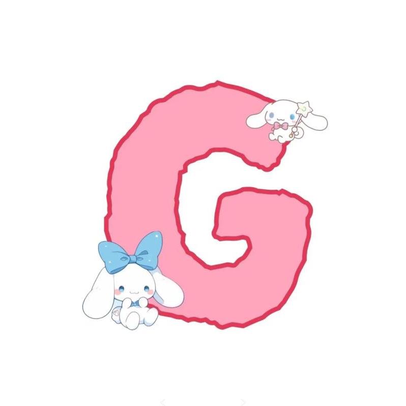 Móc Khóa Sanrio Cinnamoroll Chữ Cái  Dễ Thương Mica 2 Mặt Thiết Kế Độc Đáo chất liệu nhựa mica