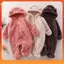 Body liền tất liền bao tay mùa đông Bodysuit lông cừu san hô dài tay Hàng Quảng Châu cho bé trai bé gái SLD19