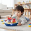 QEARY Đồ chơi thuyền di chuyển bằng điện, Đồ chơi đèn âm thanh bằng nhựa Bánh răng trong suốt Xe cơ khí, Đồ chơi giáo dục cho bé Đồ chơi tàu âm nhạc Bé gái / Bé trai
