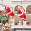 Ông già Noel leo dây,Đồ trang trí Giáng Sinh,có nhạc vui nhộn,Đồ Chơi Ông Già