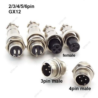 1x GX12 12mm M12 Loại Đai Ốc Cắm 2 / 3 / 4 / 5 / 6 Pin Lõi Hàng Không Nam Nữ Kết Nối Ổ Cắm Điện Bảng Dây Bộ Chuyển Đổi Cáp Tròn F3 @ VN