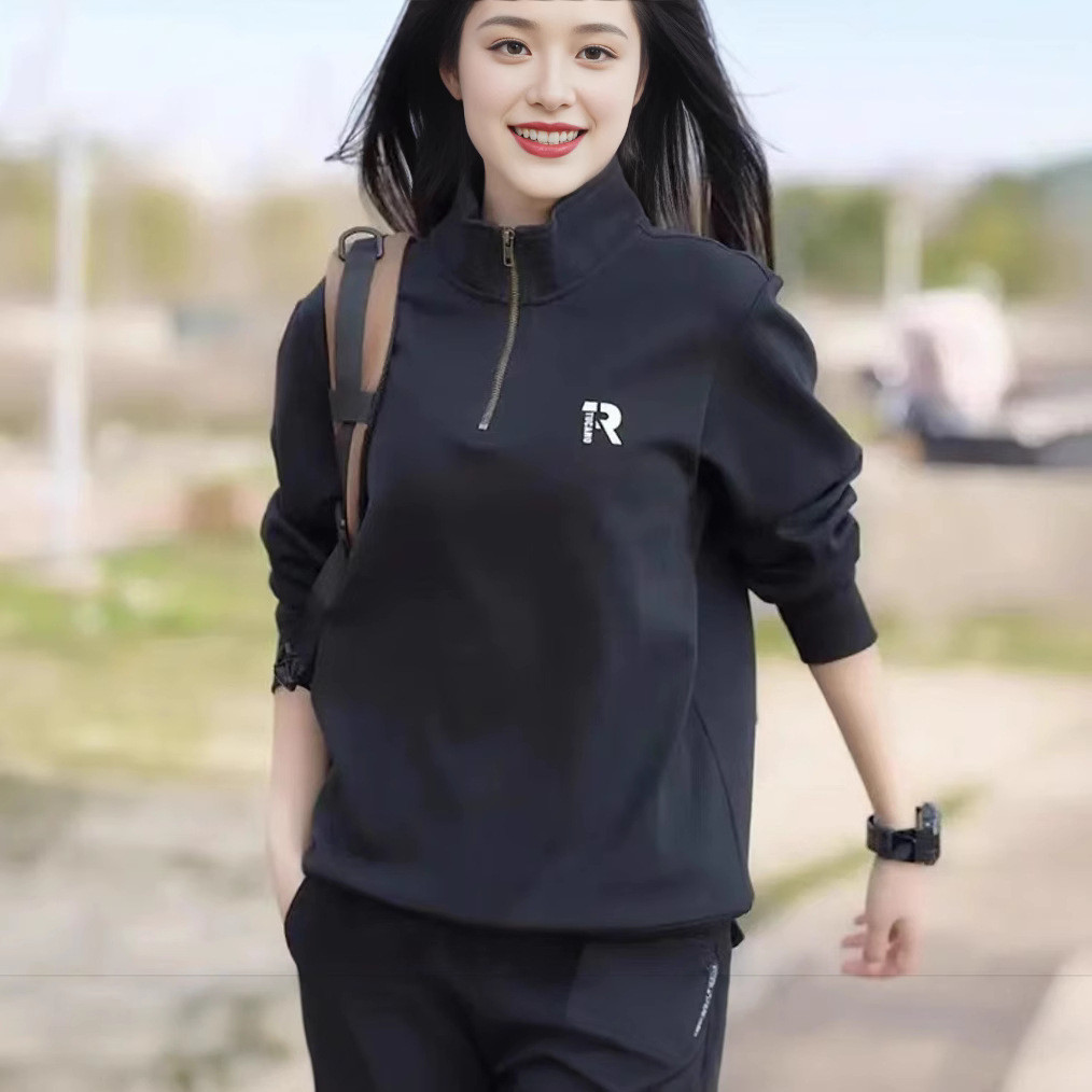 Áo hoodie và áo sơ mi thêu dáng rộng thời trang từ nhung, phù hợp mùa thu đông