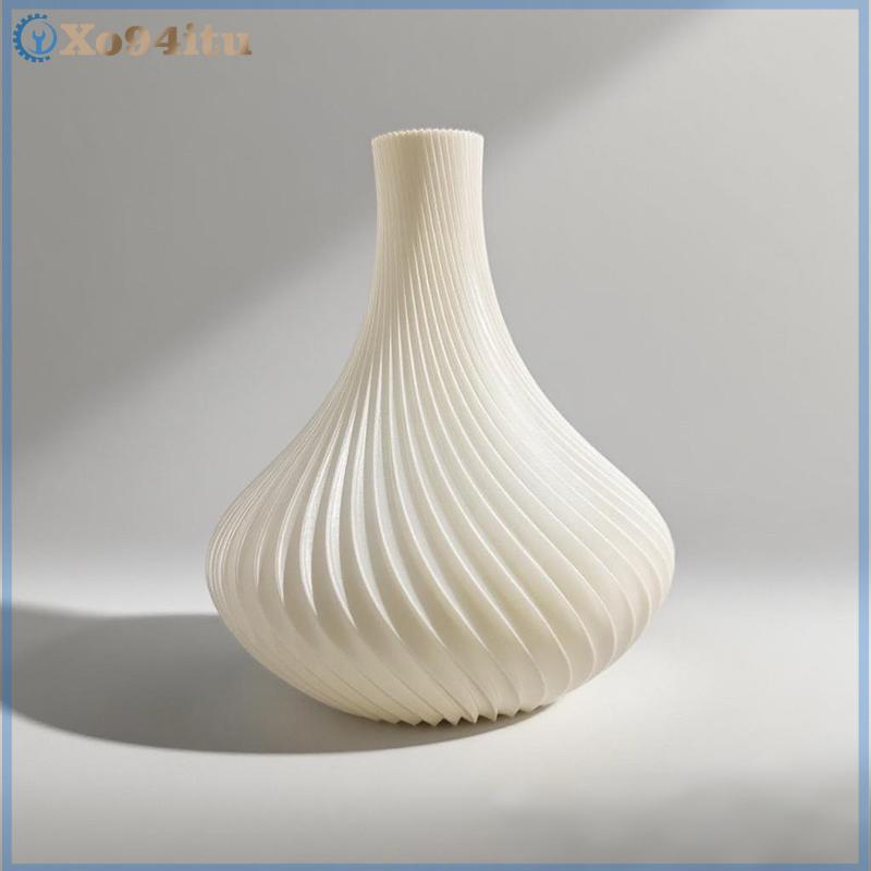 XOITU Bình in 3d Bình hoa phong cách hiện đại Bình hoa có hoa văn xoáy Bình trưng bày hoa thẩm mỹ cho phòng khách Trang trí máy tính để bàn VN