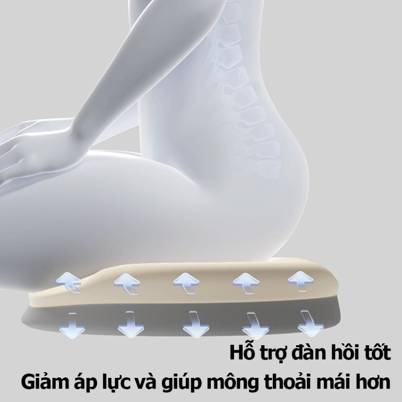 Đệm lót ghế, gối kê mông y tế, siêu mềm mại đàn hồi tốt, cho bà bầu người trĩ
