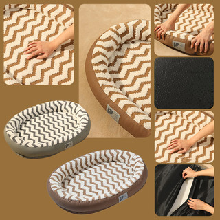 Giường cho chó Giường cho mèo, Giường Sofa cho chó êm dịu ấm áp, Thảm cho chó chỉnh hình bằng da chống trượt có nắp có thể tháo rời
