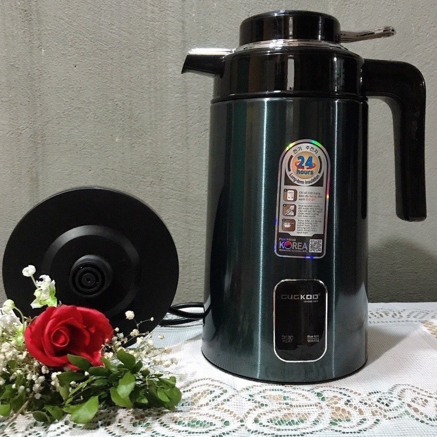 Ấm siêu tốc kết hợp ủ nóng giữ nhiệt 2 lớp, đun nước ấm, đun bình nước, đun siêu tốc Inox - ST21
