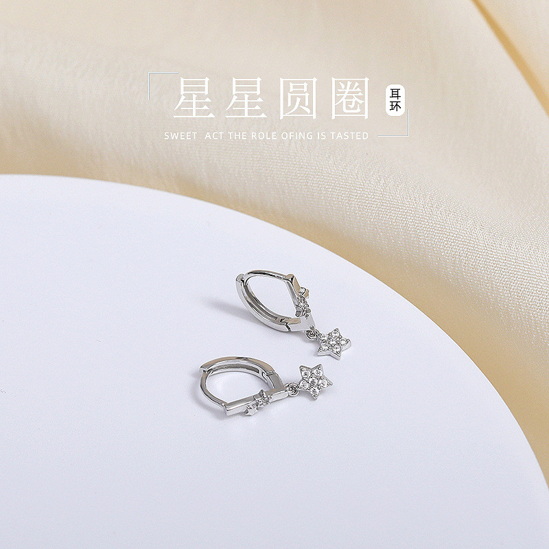 Bông tai ngôi sao bạc s925