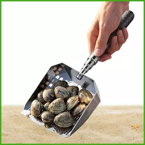 Vỏ Sifter Cho Bãi Biển Thép Không Gỉ Tay Cầm Có Thể Điều Chỉnh Cát Muỗng Đi Biển Dụng Cụ Bắn Cho Bé Trai Bé Gái Trẻ Em wipqsvn