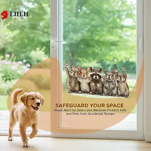 Đề can nghệ thuật thủy tinh gợn sóng hình động vật rừng dễ thương cho gia đình Phòng khách Phòng ngủ VN