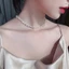 Vòng cổ đính cườm ngọc trai không đều cổ điển dành cho nữ Vòng cổ có thể điều chỉnh