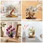 FUZOU Tulip Vật Trang Trí, Đồ Trang Trí Để Bàn Acrylic Phẳng 2D, Cây Trang Trí Nhà Thu Nhỏ Để Bàn Hoa Đứng Trang Trí Bàn Làm Việc