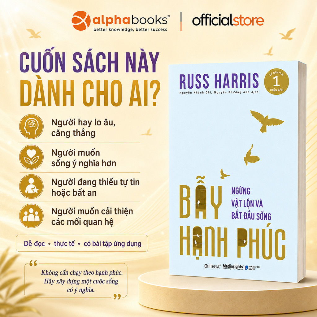 Sách - Bẫy Hạnh Phúc - Ngùng Vật Lộn Và Bắt Đầu Sống (Omega Plus)