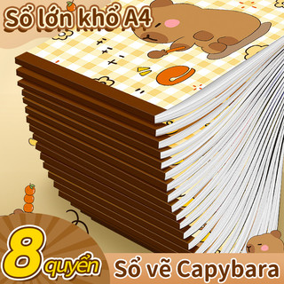Vở vẽ A4 8 quyển giấy dày không nhòe mực cho bé tô màu vẽ tranh sáng tạo an toàn chất lượng hot
