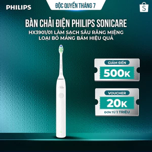 Bàn chải điện Philips Sonicare HX3901/01 làm sạch sâu răng miệng, loại bỏ mảng bám hiệu quả