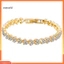 Một thế giới| Thời Trang Nữ Full Kim Cương Giả Kẻ Sọc Vòng Tay Lắc Tay Tiệc Cưới Trang Sức