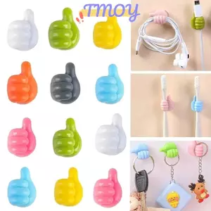 TMOY 20 Chiếc Giá Đỡ Cao Su Hình Tay Silicon Ngón Tay Cái Móc Treo Tường Quản Lý Cáp Dây Tổ Chức Đa Chức Năng Móc Treo Tường Móc TMOY